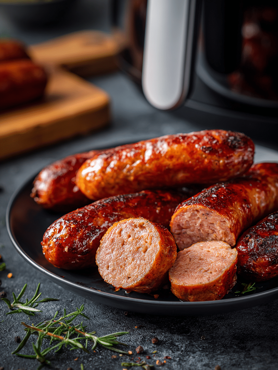 sausage in air fryer crispy and juicy