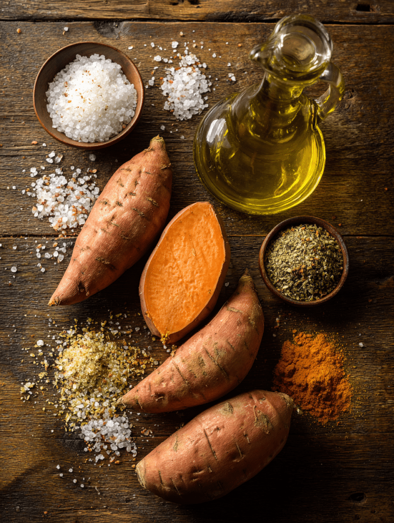 ingredients for sweet potatoes air fryer recipe