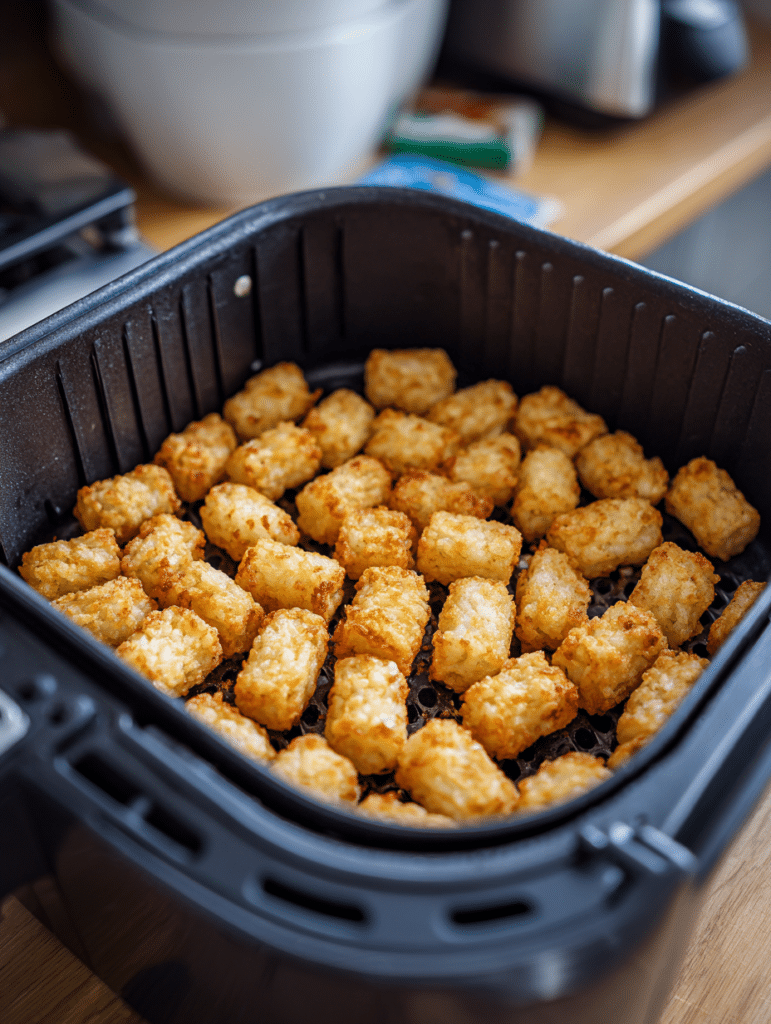 tater tots air fryer cooking process
