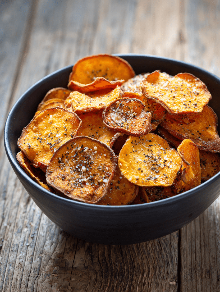 sweet potato chips air fryer crispy homemade