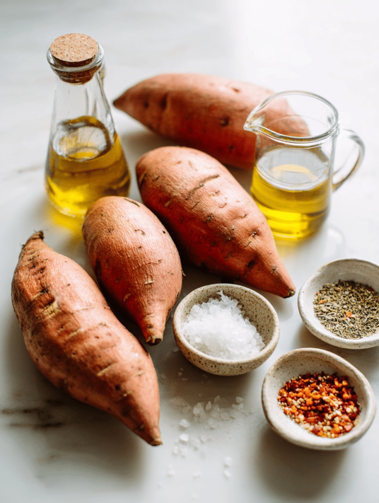 ingredients for sweet potato chips air fryer