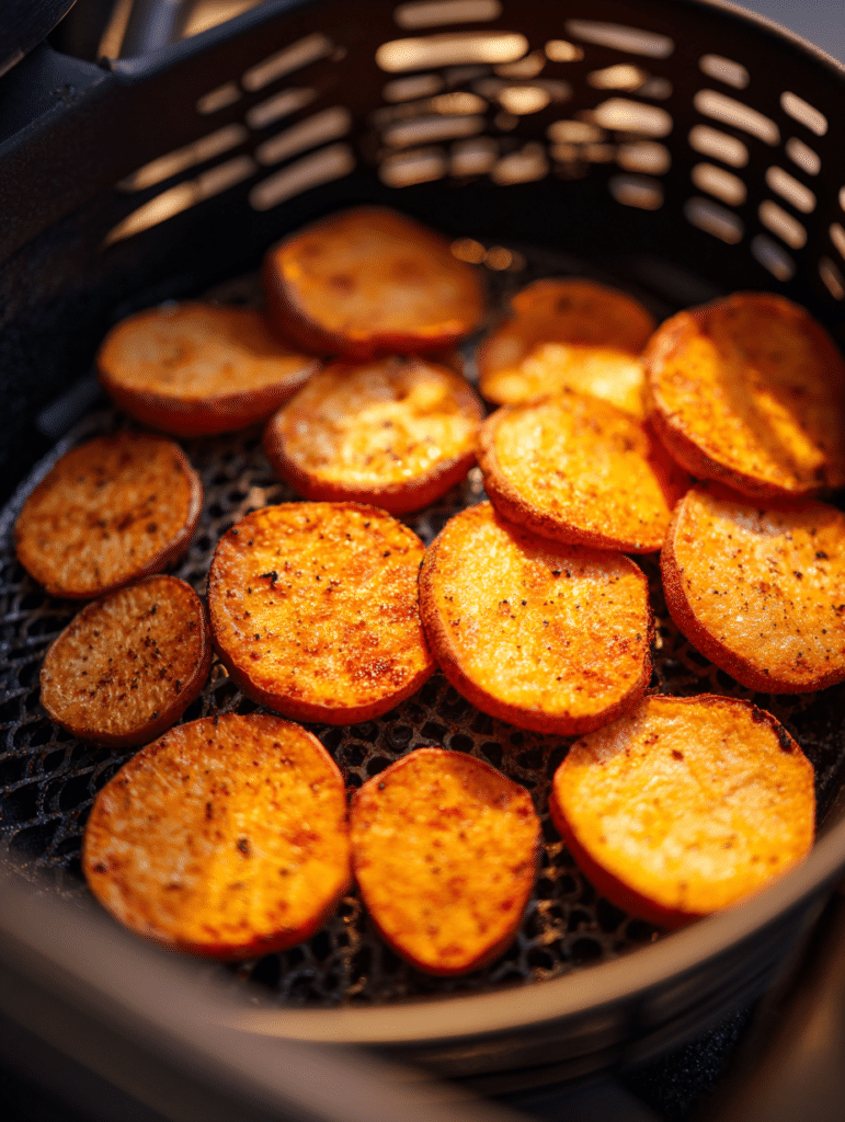 sweet potato chips air fryer cooking basket