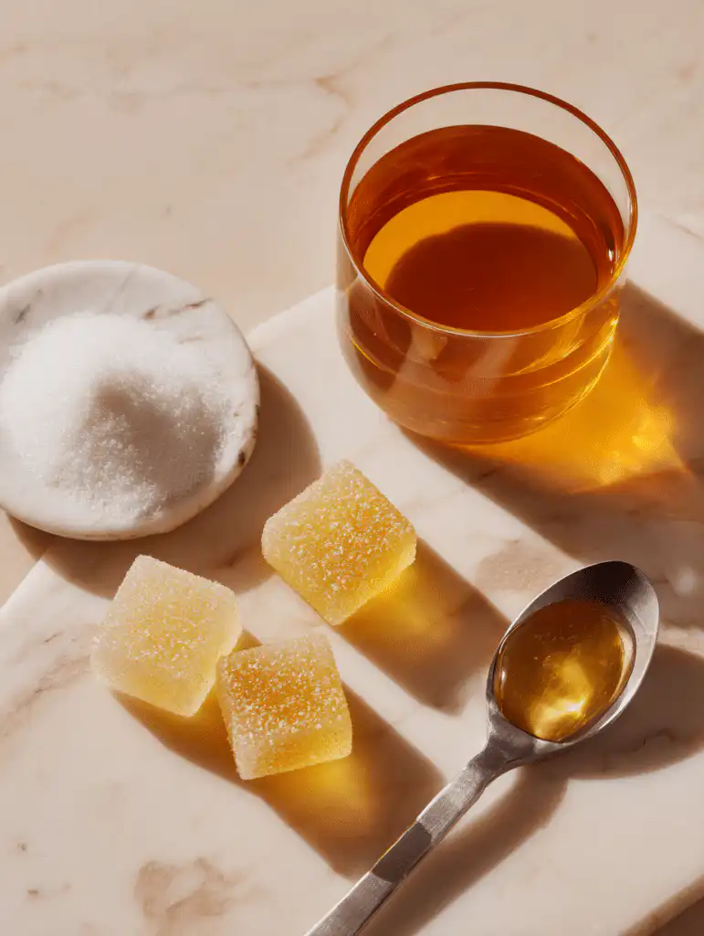 Jillian Michaels gelatin gummies ingredients including gelatin powder fruit juice and honey