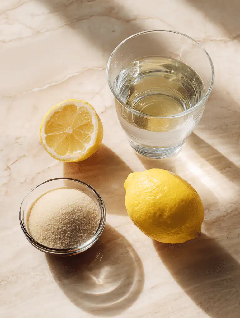 Jillian Michaels gelatin recipe ingredients including gelatin powder water lemon juice and apple cider vinegar
