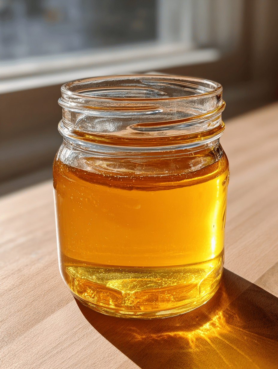 Asian honey protocol recipe with raw honey on spoon in natural light
