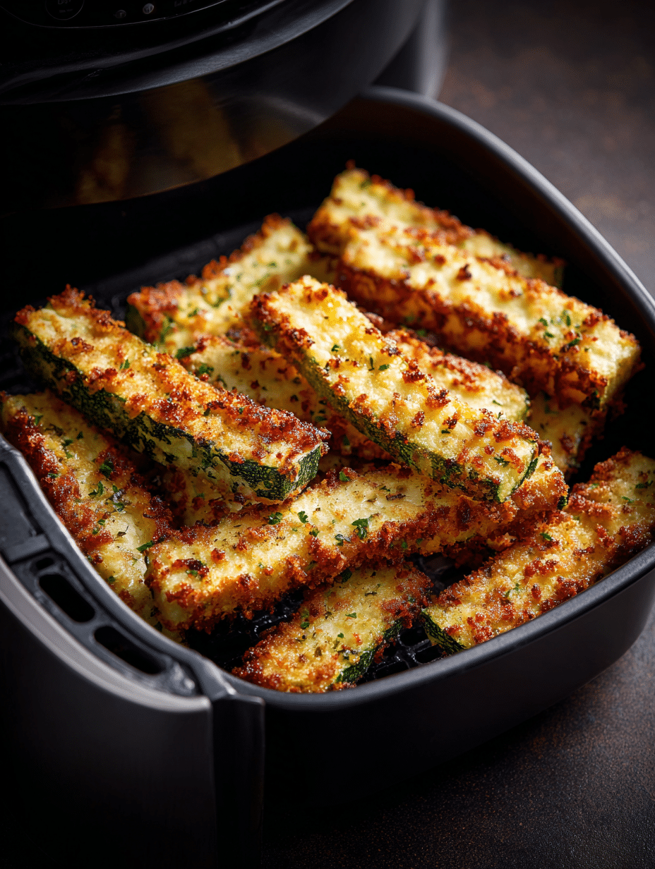 zucchini fries air fryer crispy golden texture