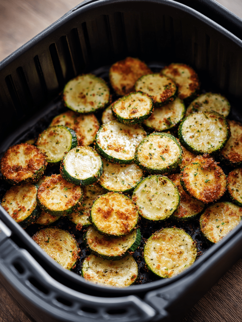 zucchini chips air fryer crispy golden slices