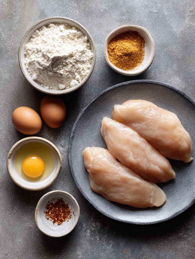 ingredients for air-fryer-chicken-schnitzel recipe