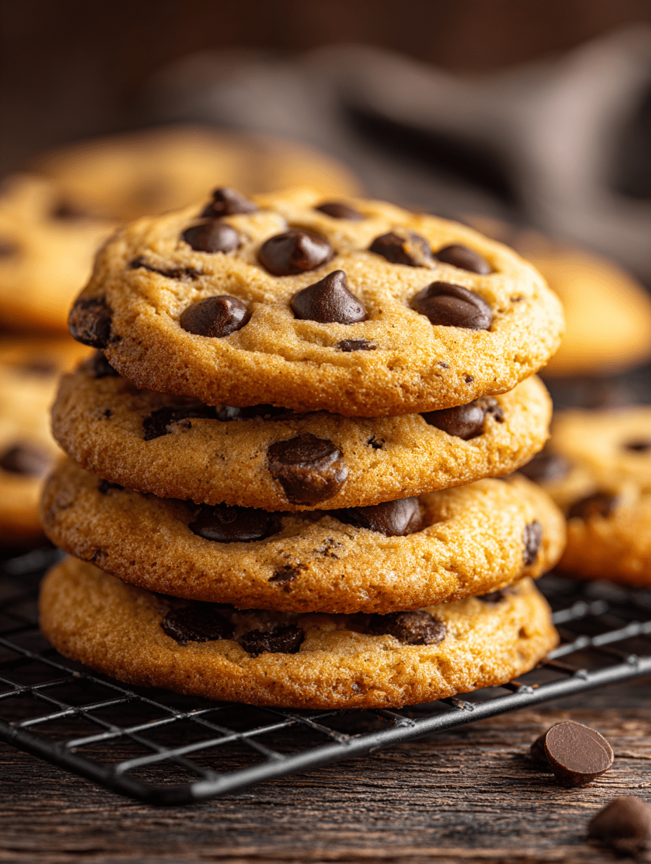 air fryer chocolate chip cookies with gooey chocolate centers