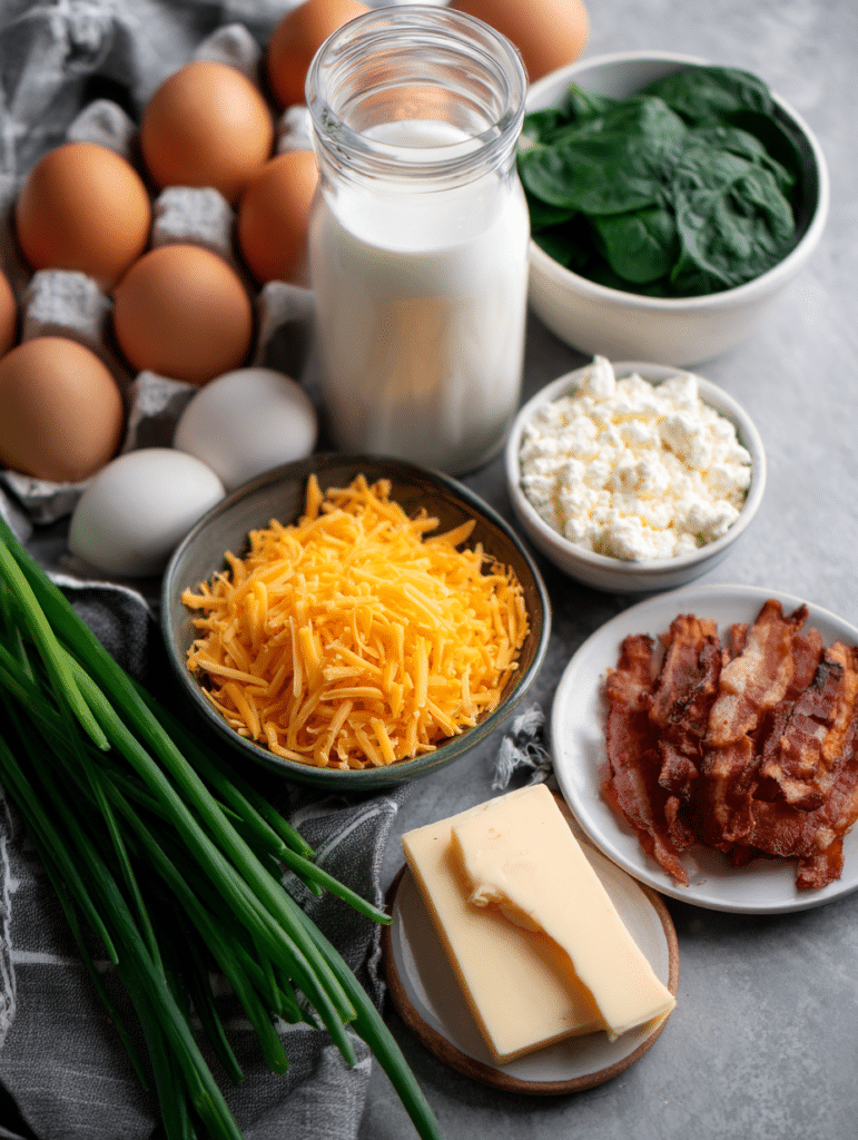 ingredients for air fryer egg bites recipe