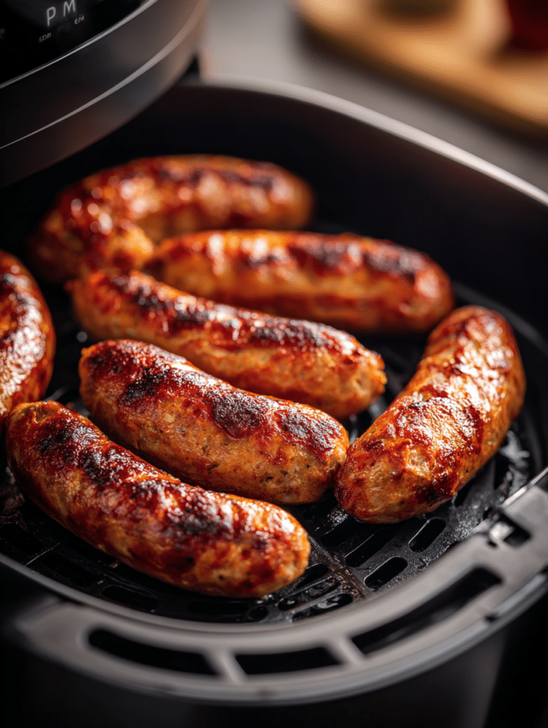 air fryer sausage links crispy and juicy