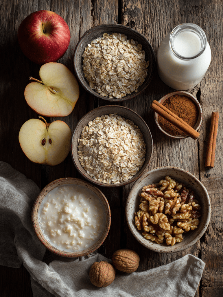 ingredients for apple oatmeal recipe
