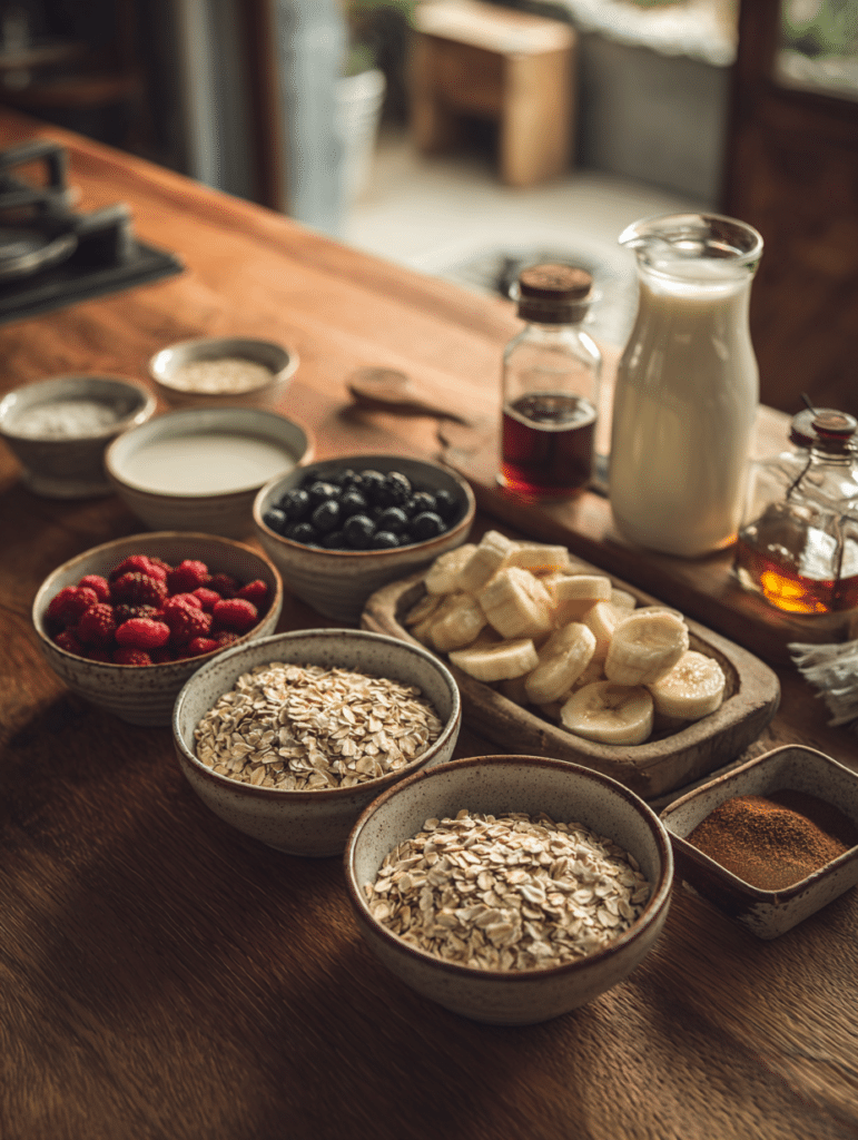 ingredients for baked oatmeal recipe