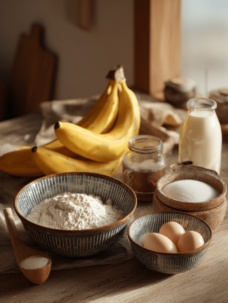 ingredients for banana cupcake recipe