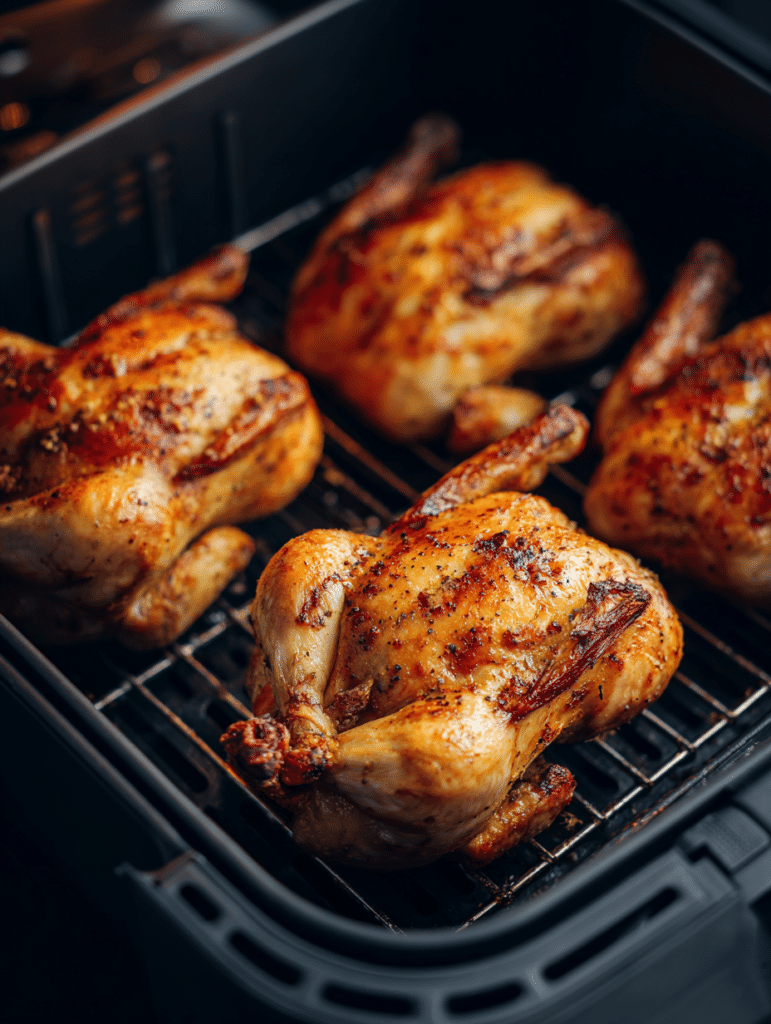 cooking cornish game hen in air fryer basket