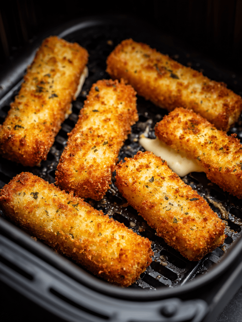 cooking mozzarella sticks in air fryer basket