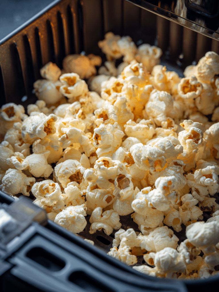 cooking popcorn in air fryer basket