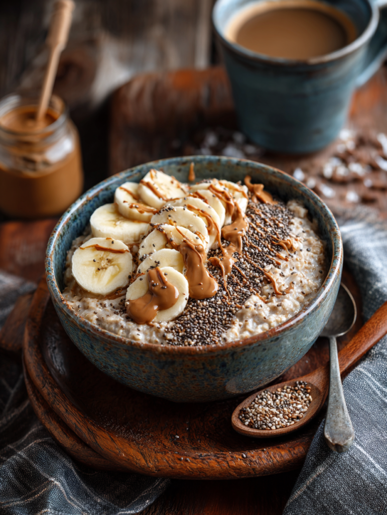 stirring creamy healthy oatmeal recipe