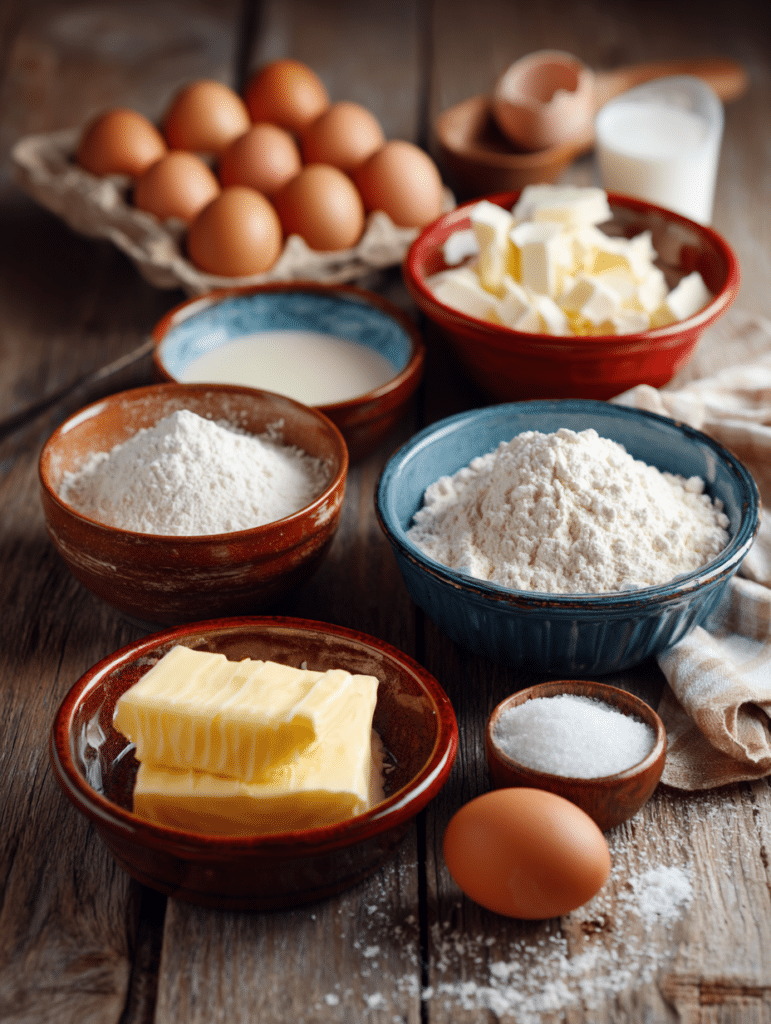 ingredients for homemade cupcake recipe