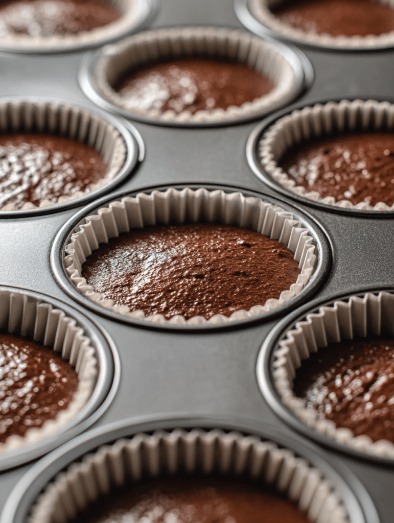 filling cupcake liners for chocolate cupcake recipe
