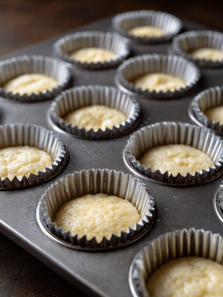 filling cupcake liners for vanilla cupcake recipe