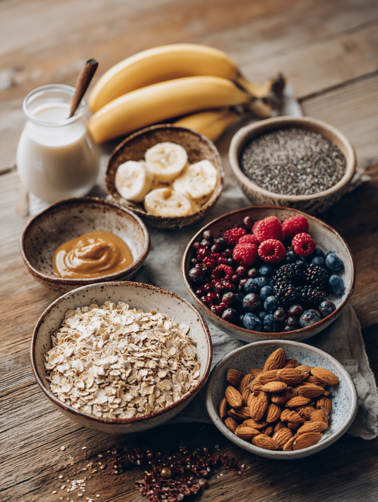 ingredients for healthy oatmeal recipe