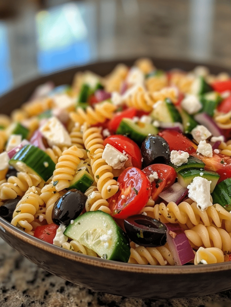 Greek Pasta Salad: Fresh Mediterranean Lunch