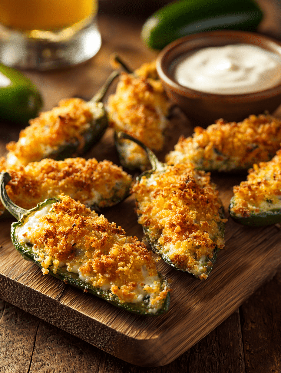 jalapeno poppers air fryer recipe with crispy topping and creamy filling