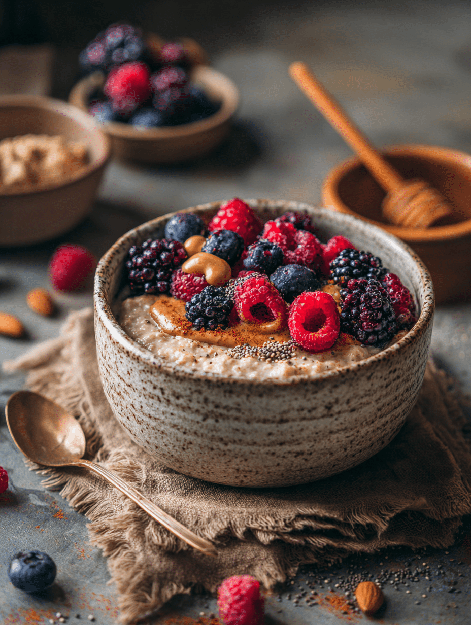 low carb oatmeal recipe with creamy healthy oatmeal