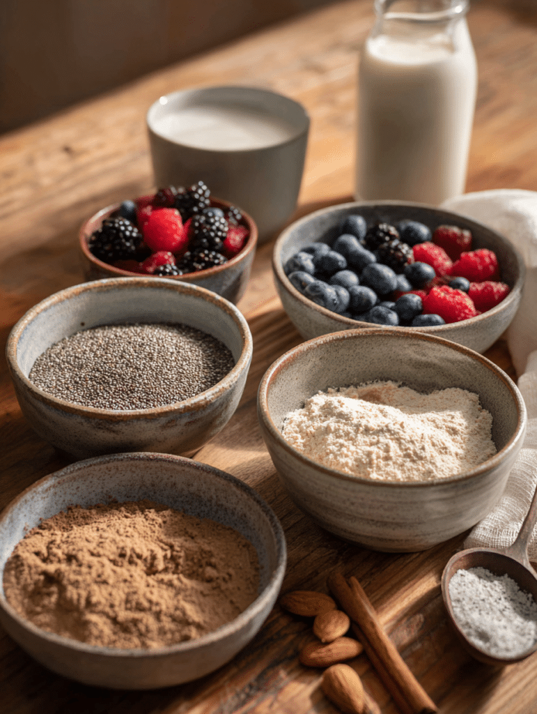 ingredients for low carb oatmeal recipe