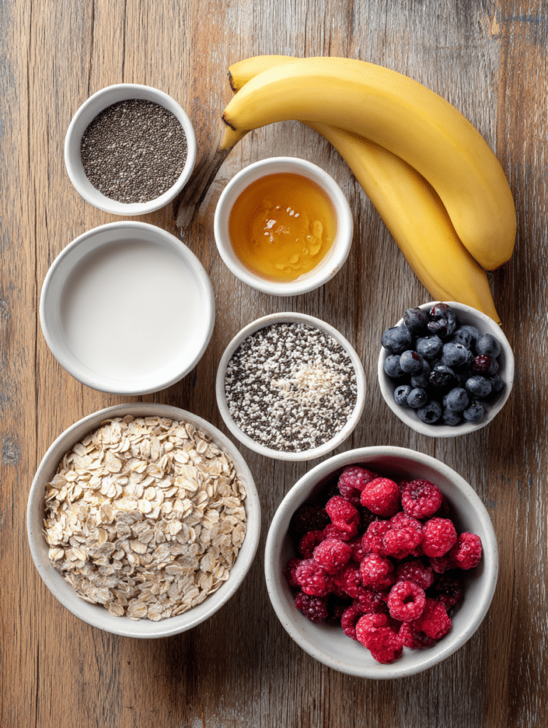ingredients for overnight oats recipe