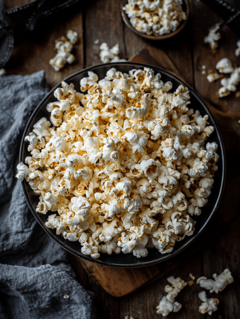 popcorn air fryer recipe with crispy homemade popcorn