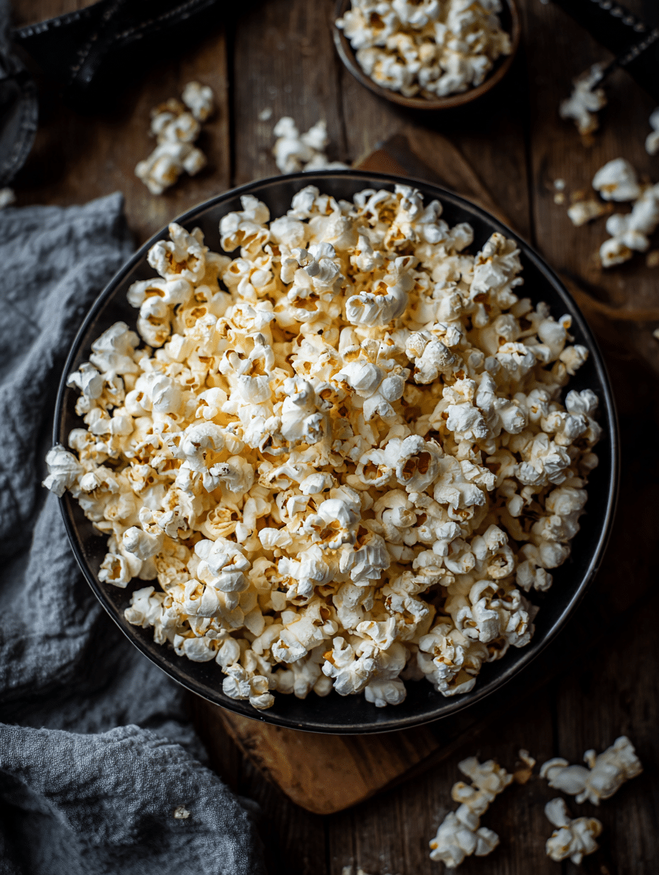 popcorn air fryer recipe with crispy homemade popcorn