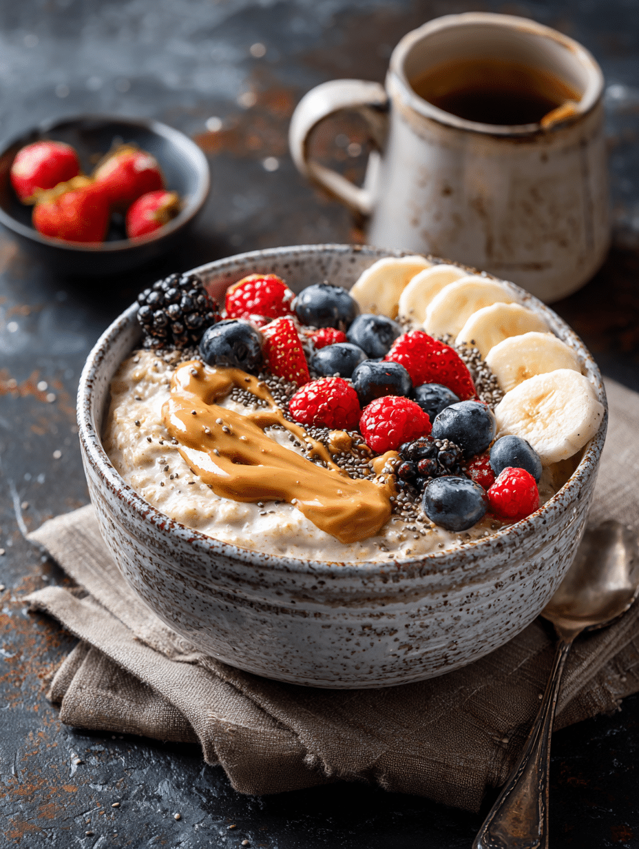 protein oatmeal recipe with creamy healthy oatmeal