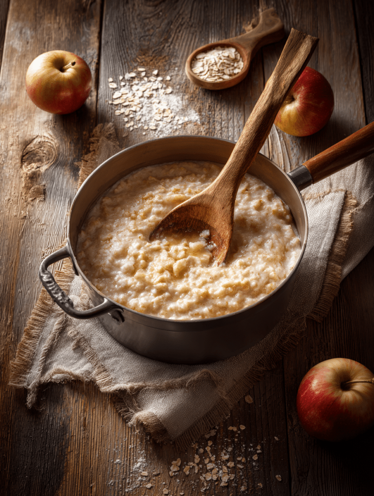 stirring apple oatmeal recipe