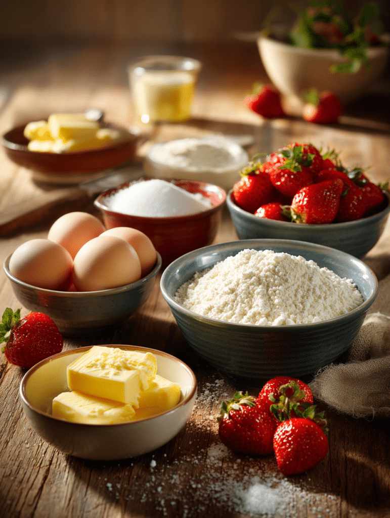 ingredients for strawberry cupcake recipe