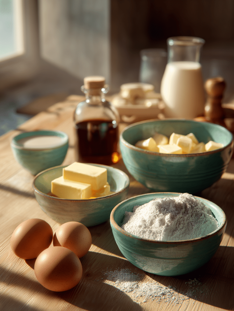 ingredients for vanilla cupcake recipe